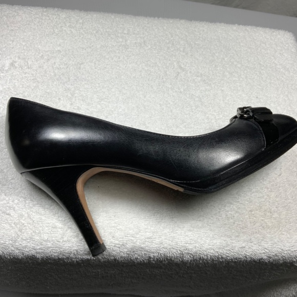Cole Haan Black Open Toe Heels - 9.5 - Picture 4 of 11